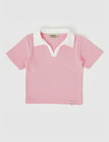 Pia Collared T-Shirt Bubblegum