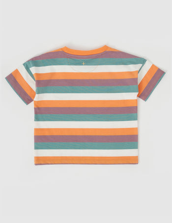 Dino Valley Nostalgia Stripe T-Shirt Golden Multi