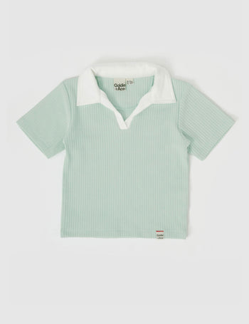 Pia Collared T-Shirt Lagoon