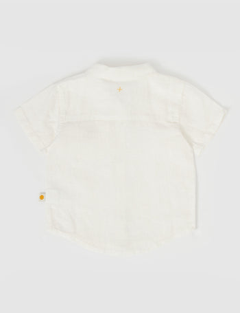 Holiday Linen Shirt Ivory