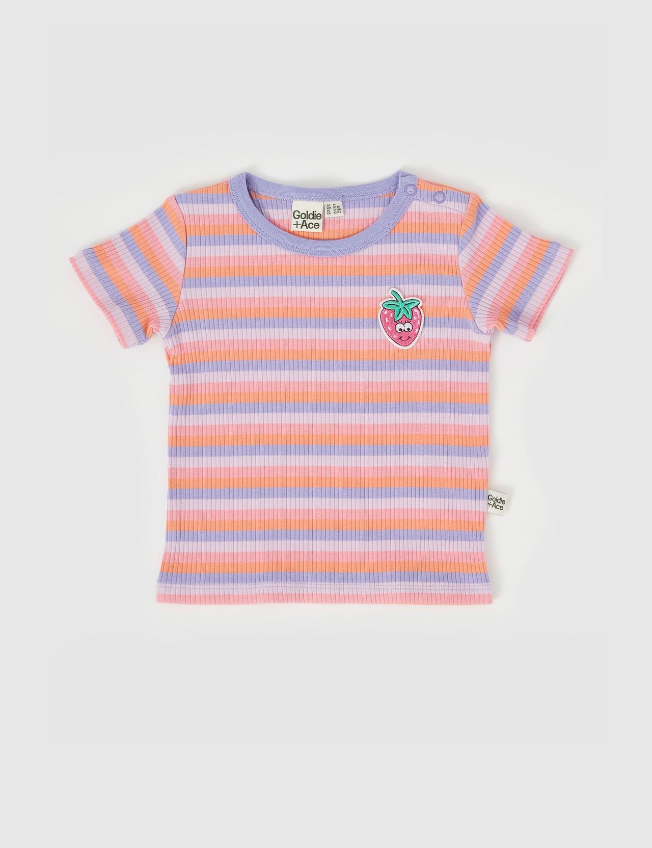 Tutti Frutti Stripe Rib T-Shirt Purple Multi