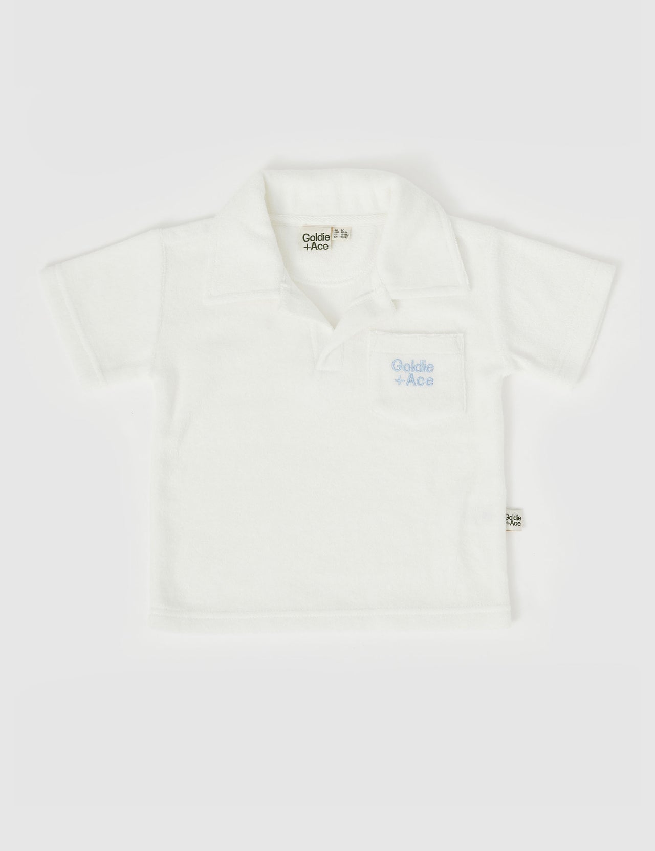 Oasis Terry Towelling Polo Shirt Ivory