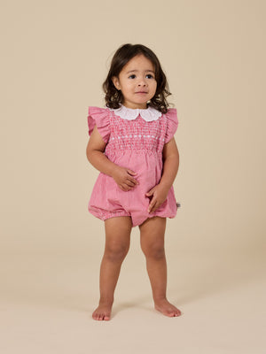 Ruby Gingham Lani Smocked Romper