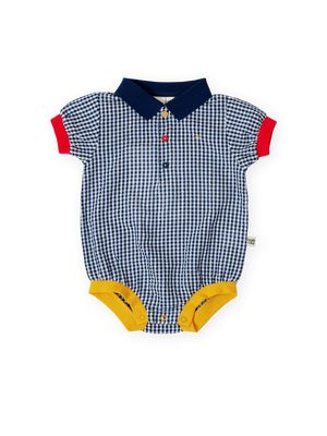 Gingham Colour Pop Polo Romper