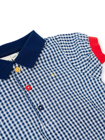 Gingham Colour Pop Polo Romper