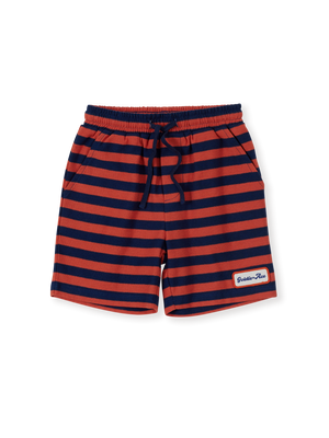 Reverse Stripe Noah Shorts Rust