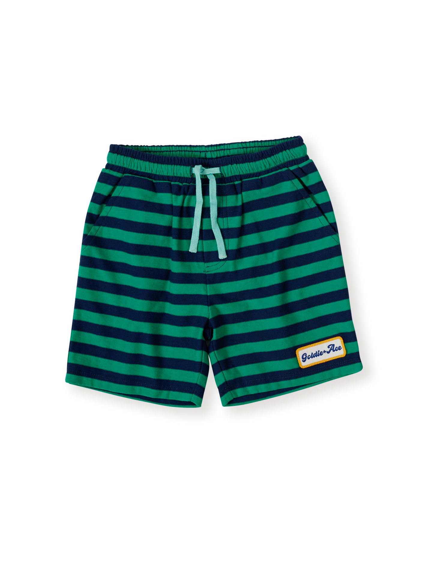 Reverse Stripe Noah Shorts Emerald