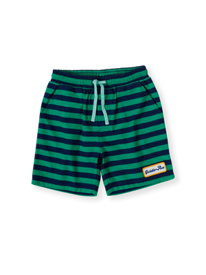 Reverse Stripe Noah Shorts Emerald