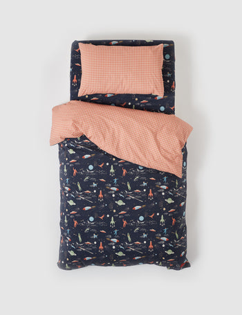 Outer Space Vintage Washed Cotton Pillowcase