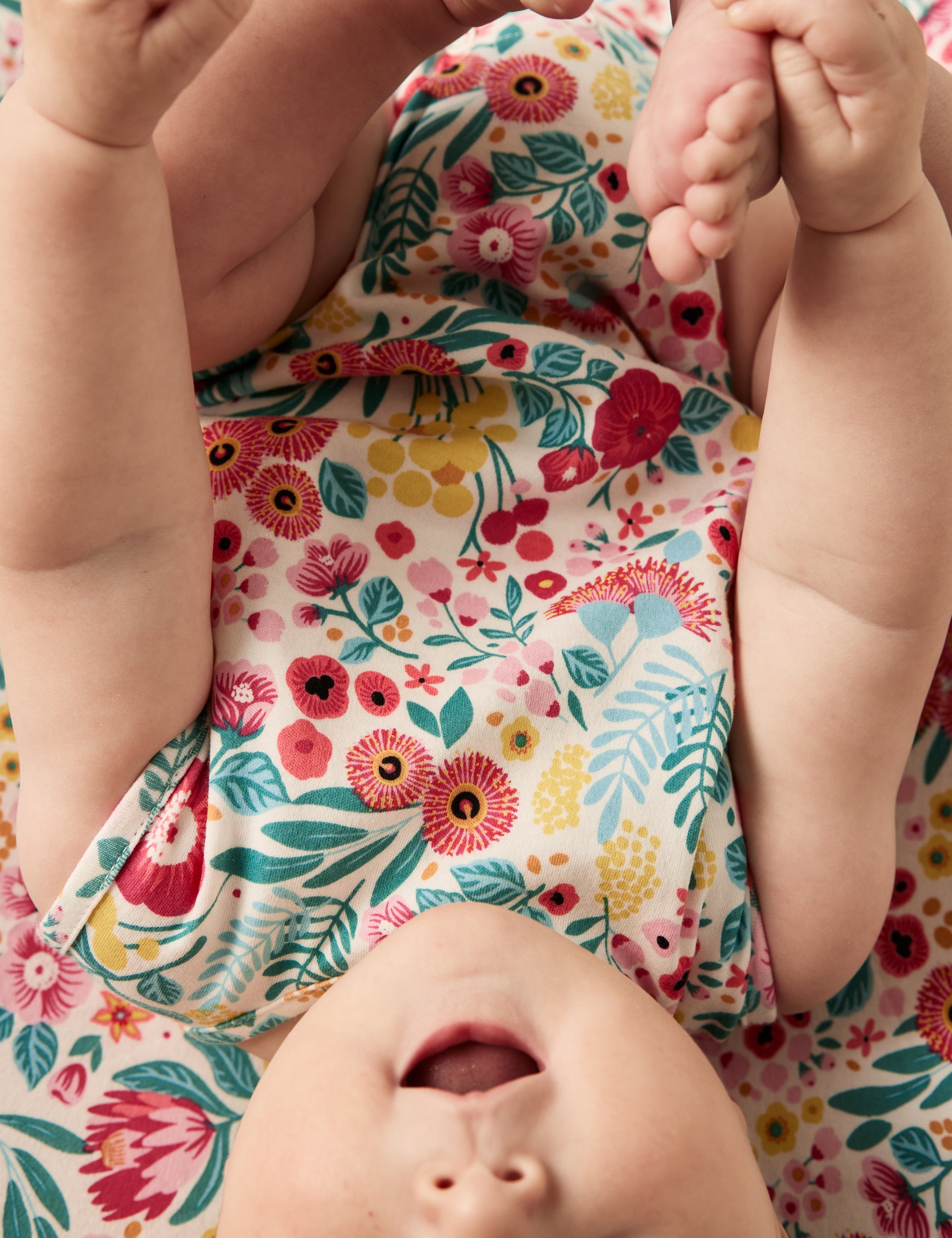 Native Botanical Print Bubble Romper