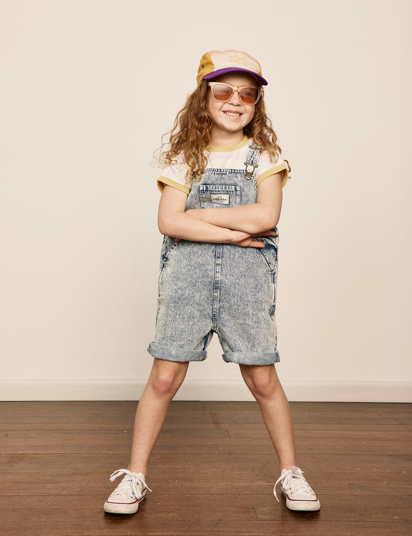 Goldie & Ace Washed Denim Overalls - Mauve