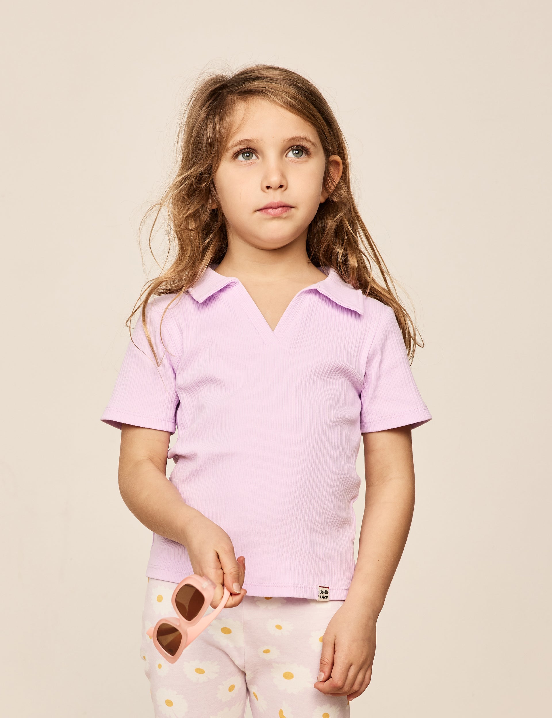Pia Collared T-Shirt Lavender