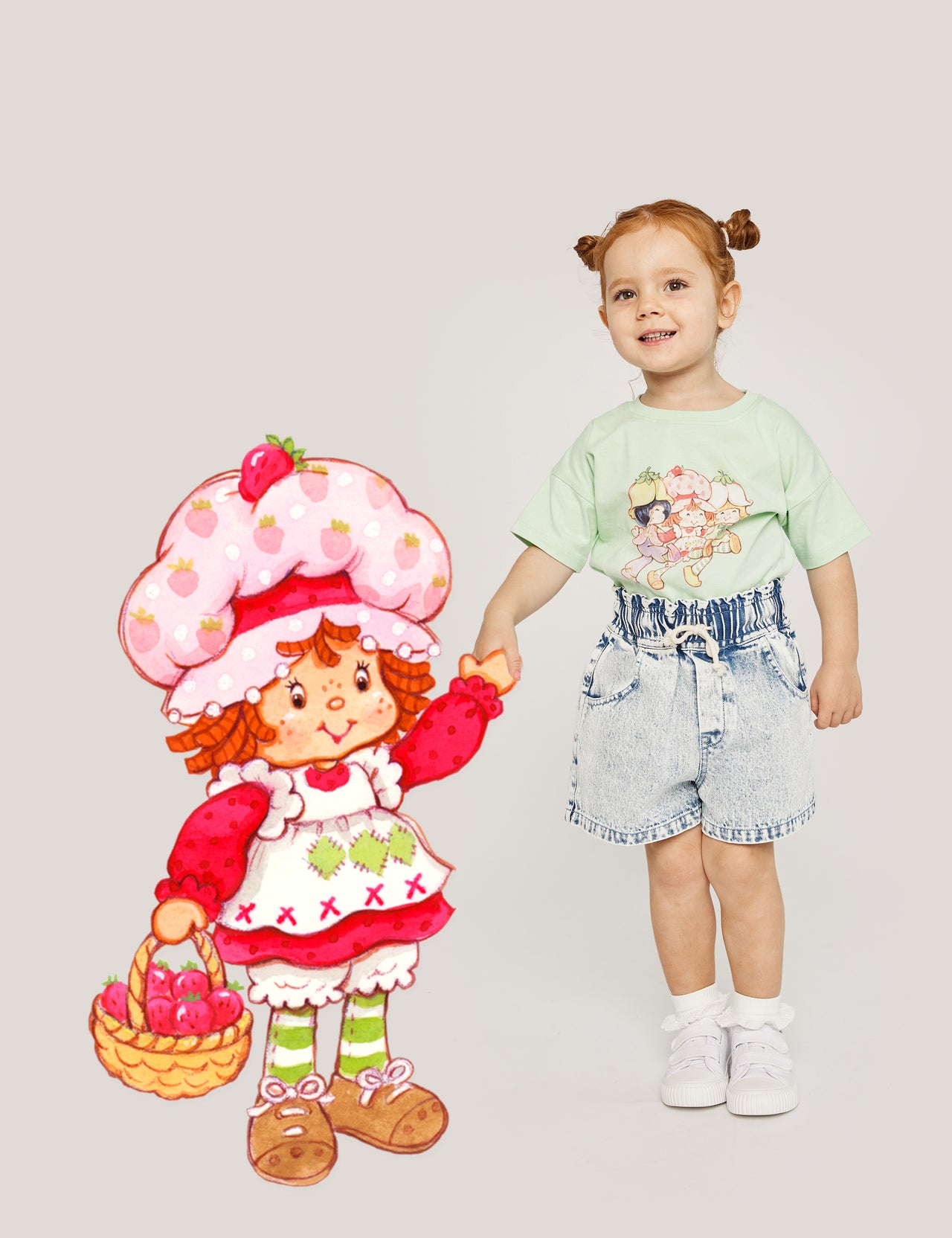 Strawberry Shortcake & Friends Vintage Print T-Shirt Green