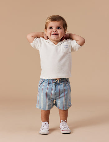 Noah Classic Stripe Denim Shorts