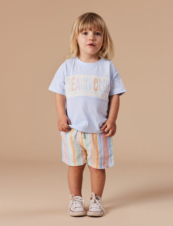 Noah Linen Shorts Pastel Stripe