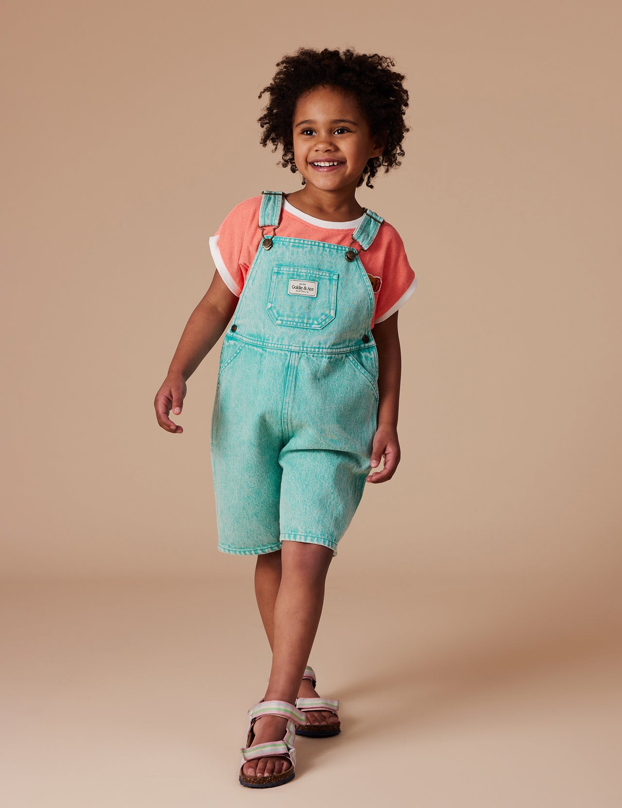 Burton Vintage Washed Denim Overalls Turquoise