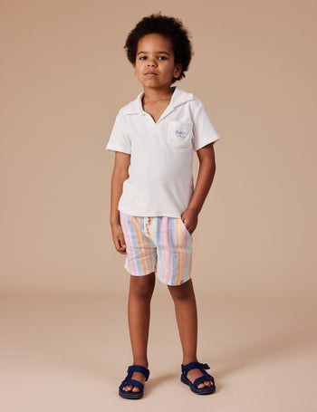 Noah Linen Shorts Pastel Stripe