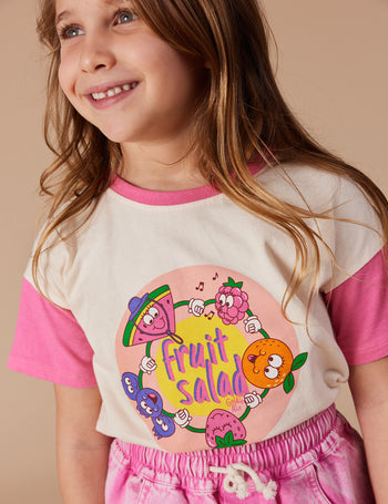 Fruit Salad Friends T-Shirt Vanilla/Pink