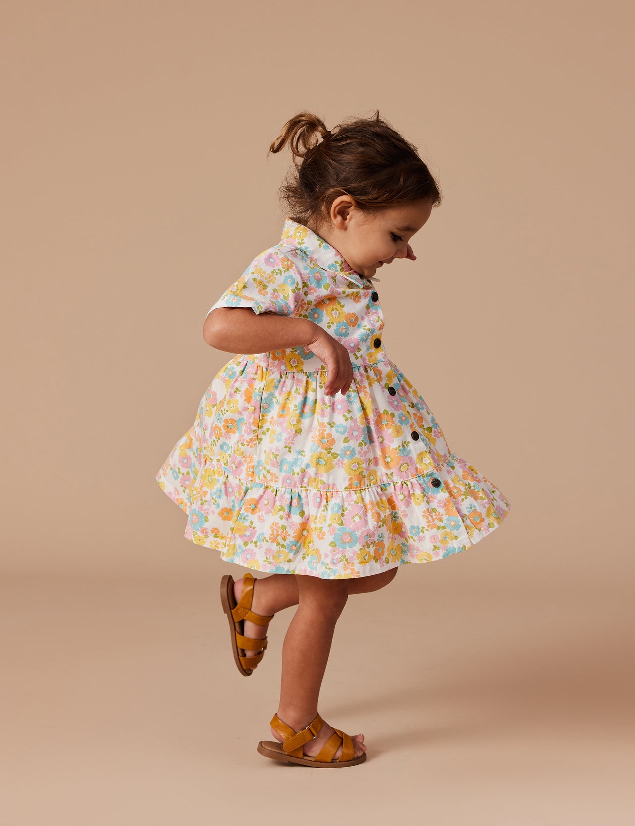 Monica Dress Flower Child Yellow Multi