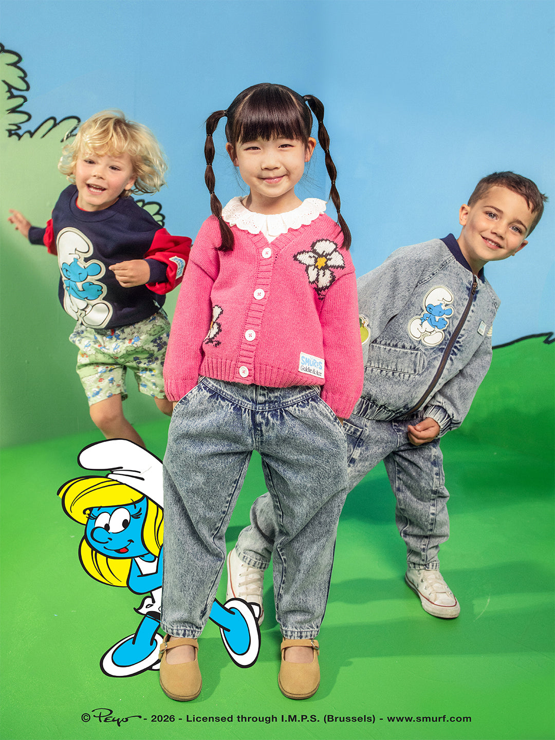 The Smurfs Flower Knit Cardigan