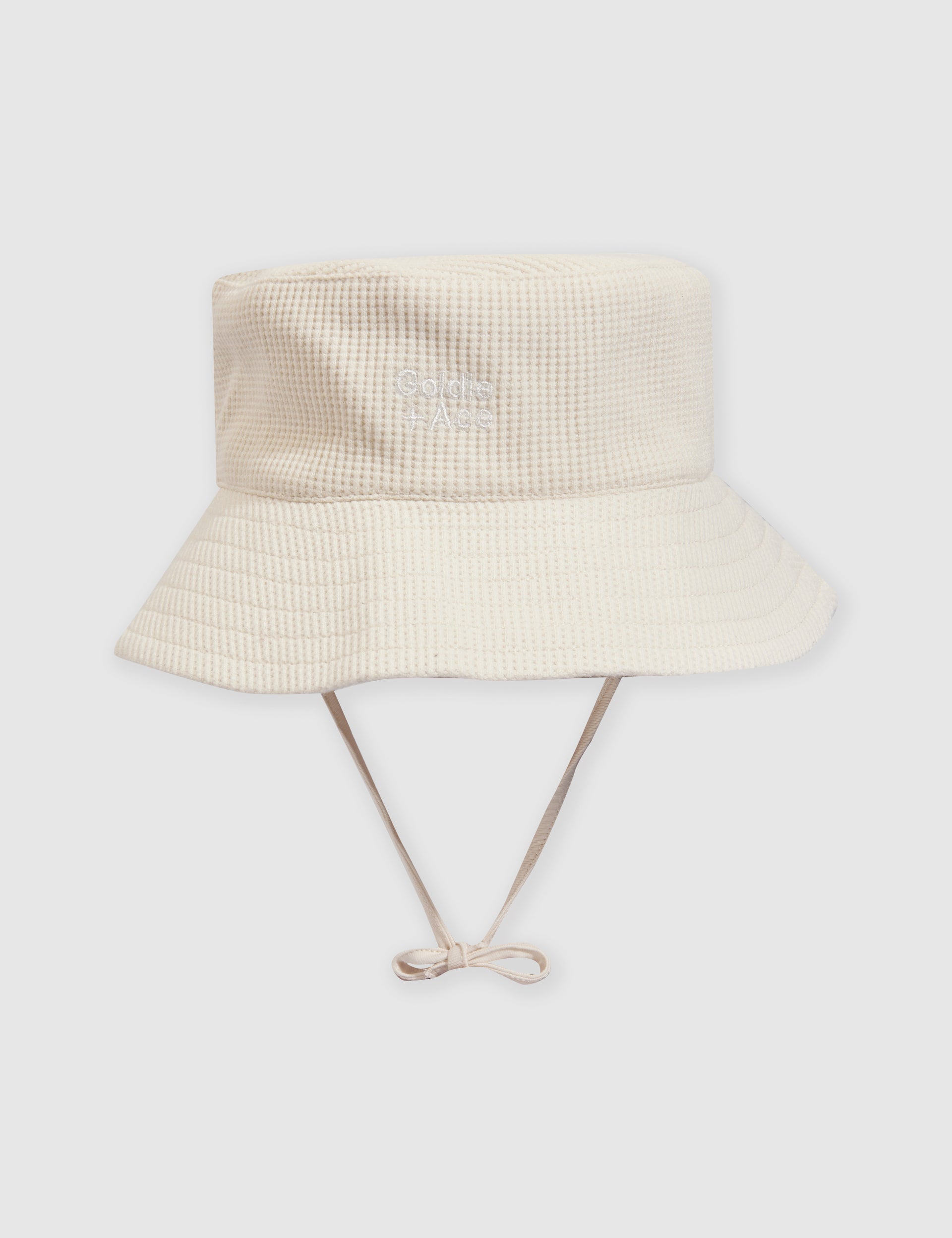 Goldie Waffle Bucket Hat Antique White