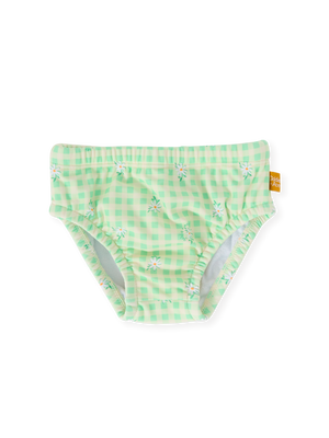Gingham Daisy Swim Nappy