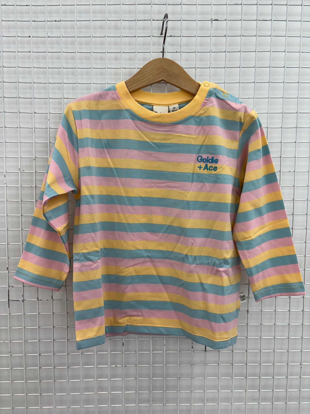 STRIPE LONG SLEEVE TOP - SHERBET STRIPE