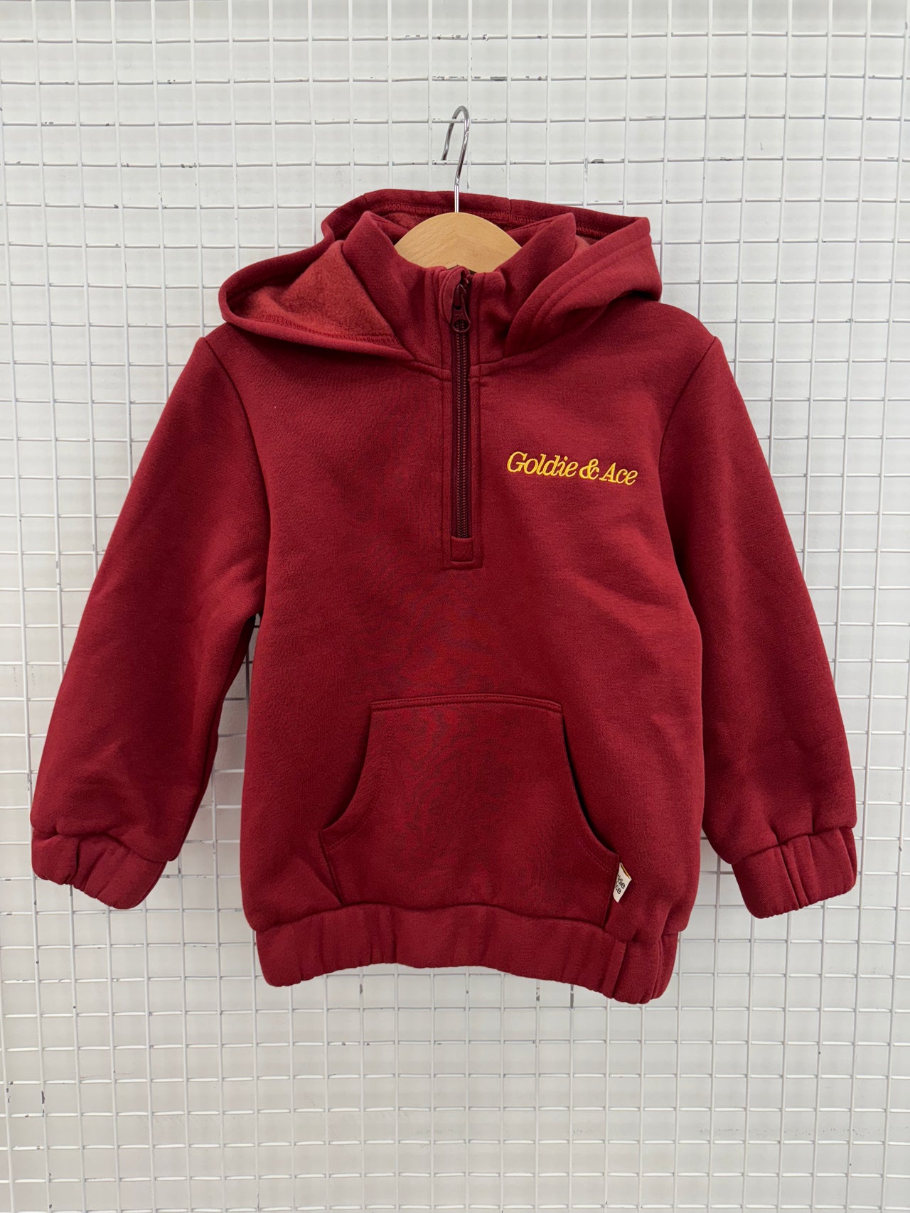 DYLAN HOODED SWEATER - BRICK (SAMPLE FABRIC)