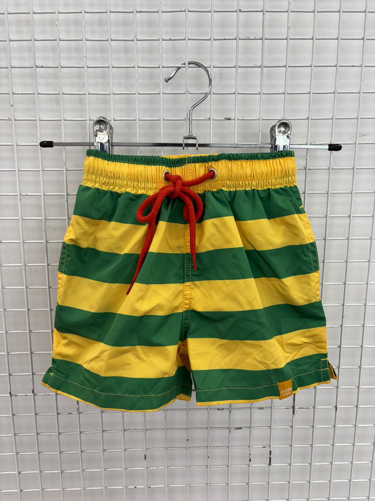 STRIPE BOARDSHORTS - GREEN/LEMON