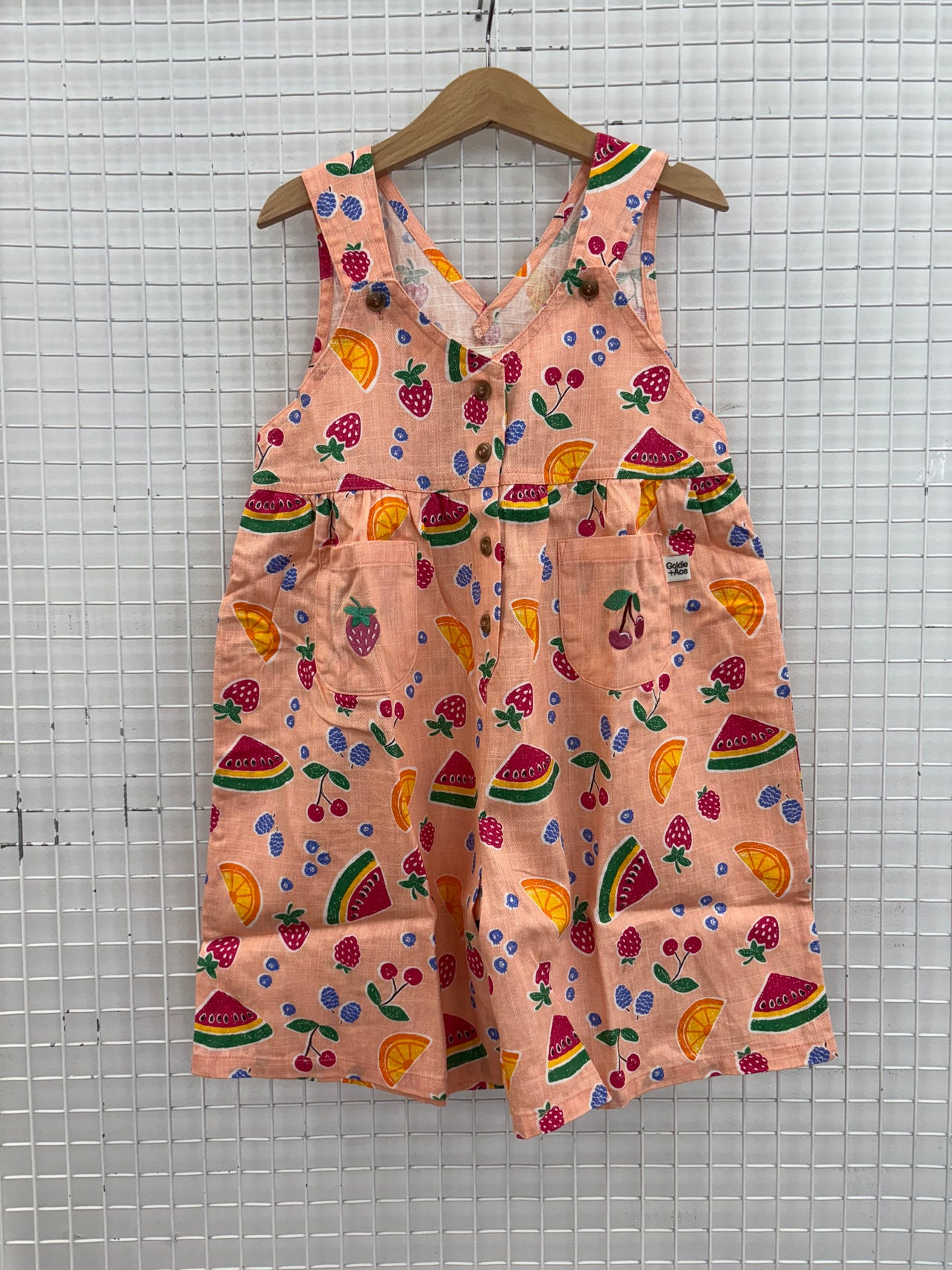 SARA LINEN SHORTALLS - FRUIT SALAD