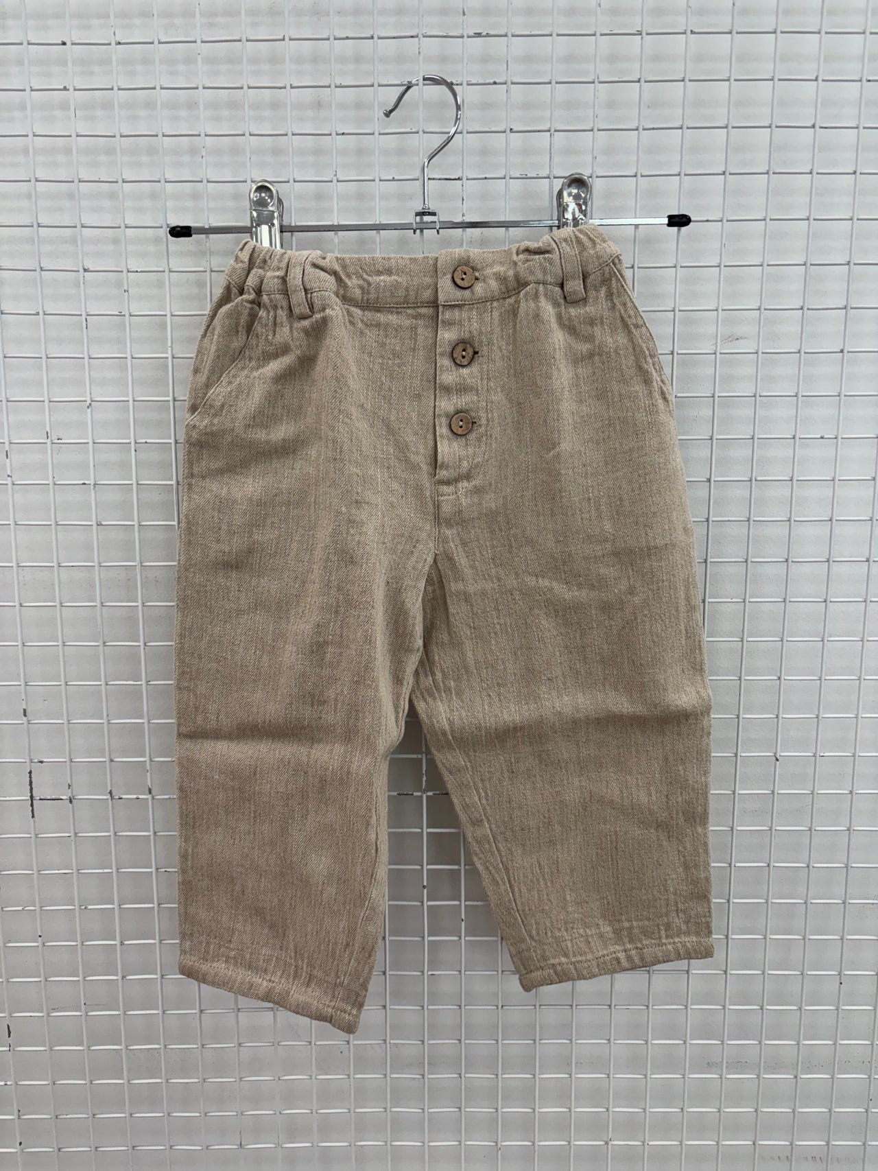RELAXED LINEN PANT - BROWN/BEIGE