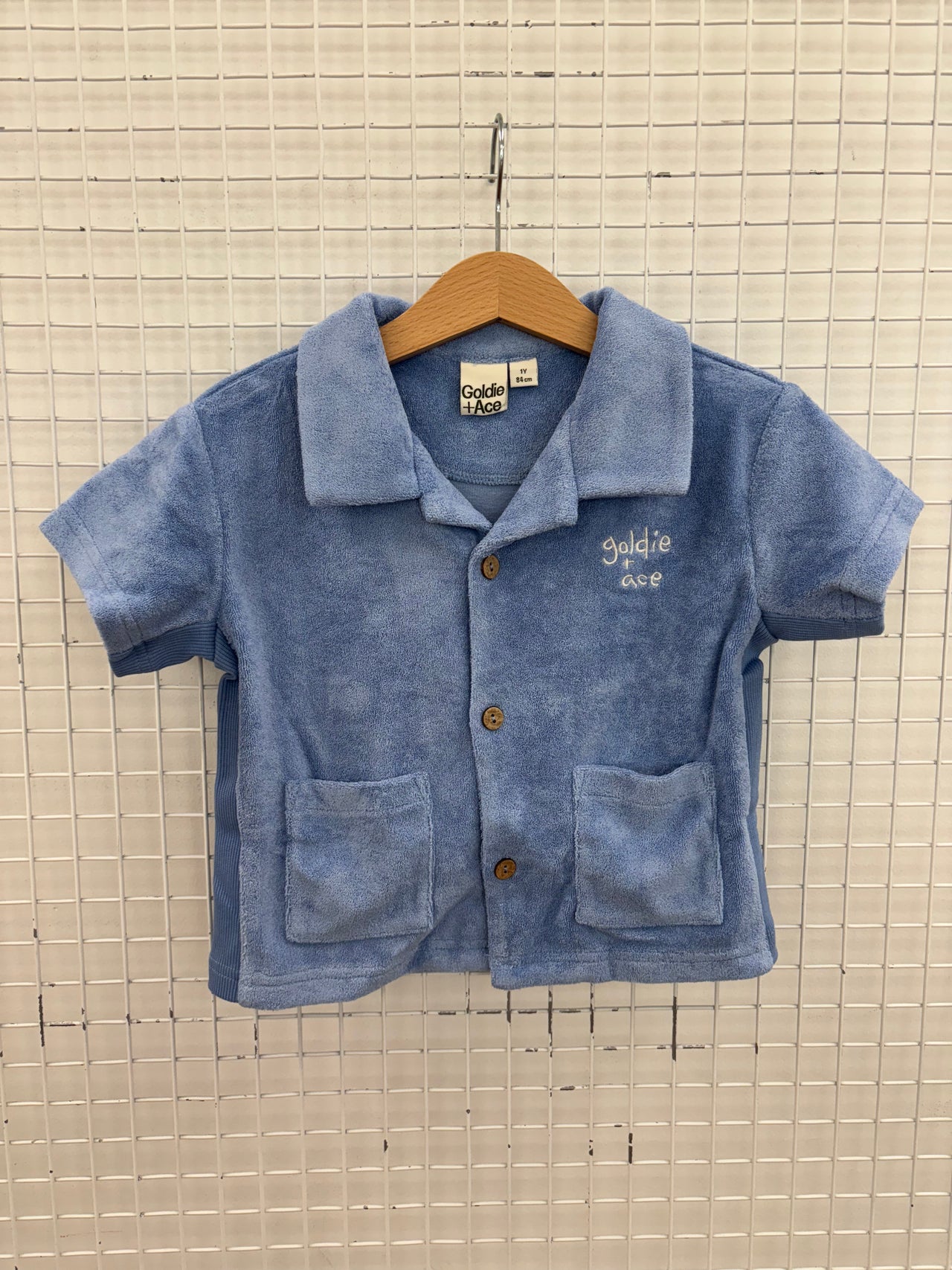 TERRY TOWELLING SHIRT - BLUE