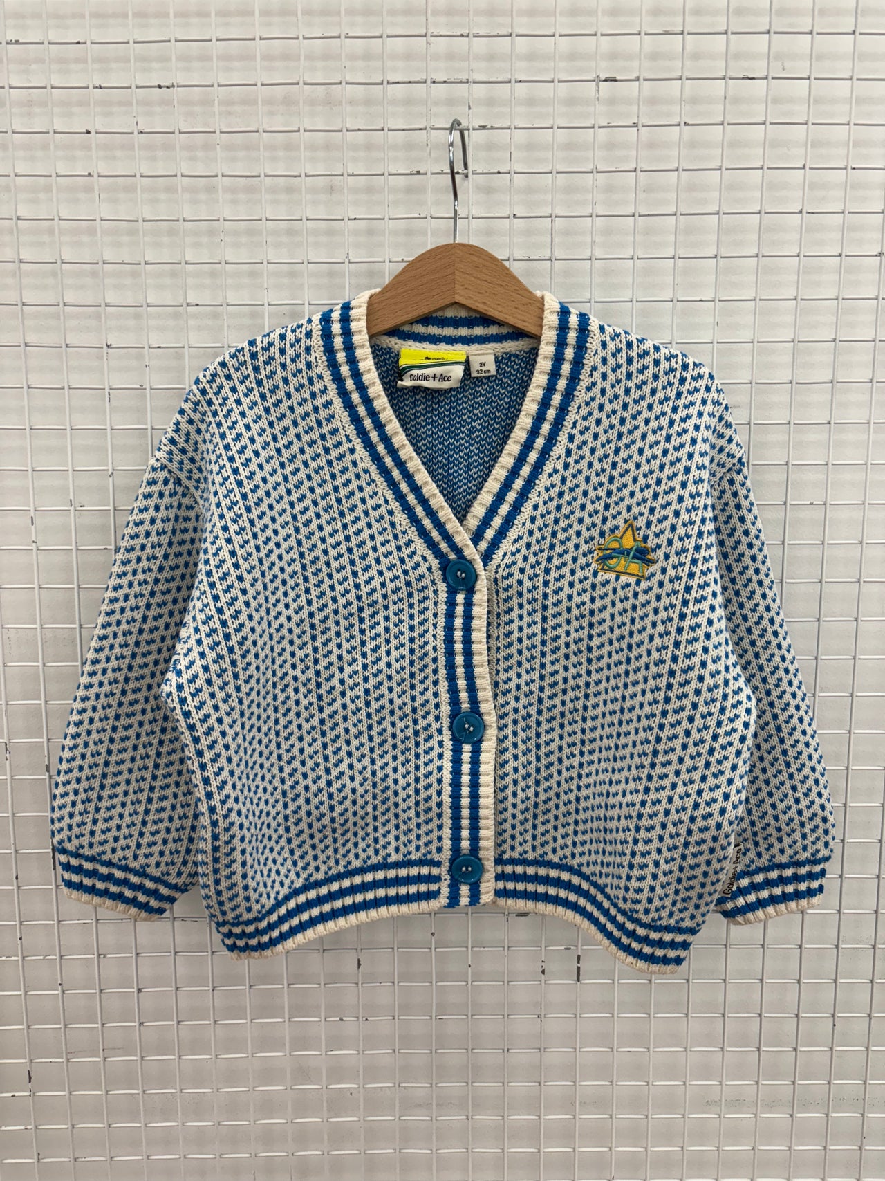SLAZENGER KNIT CARDIGAN - BLUE