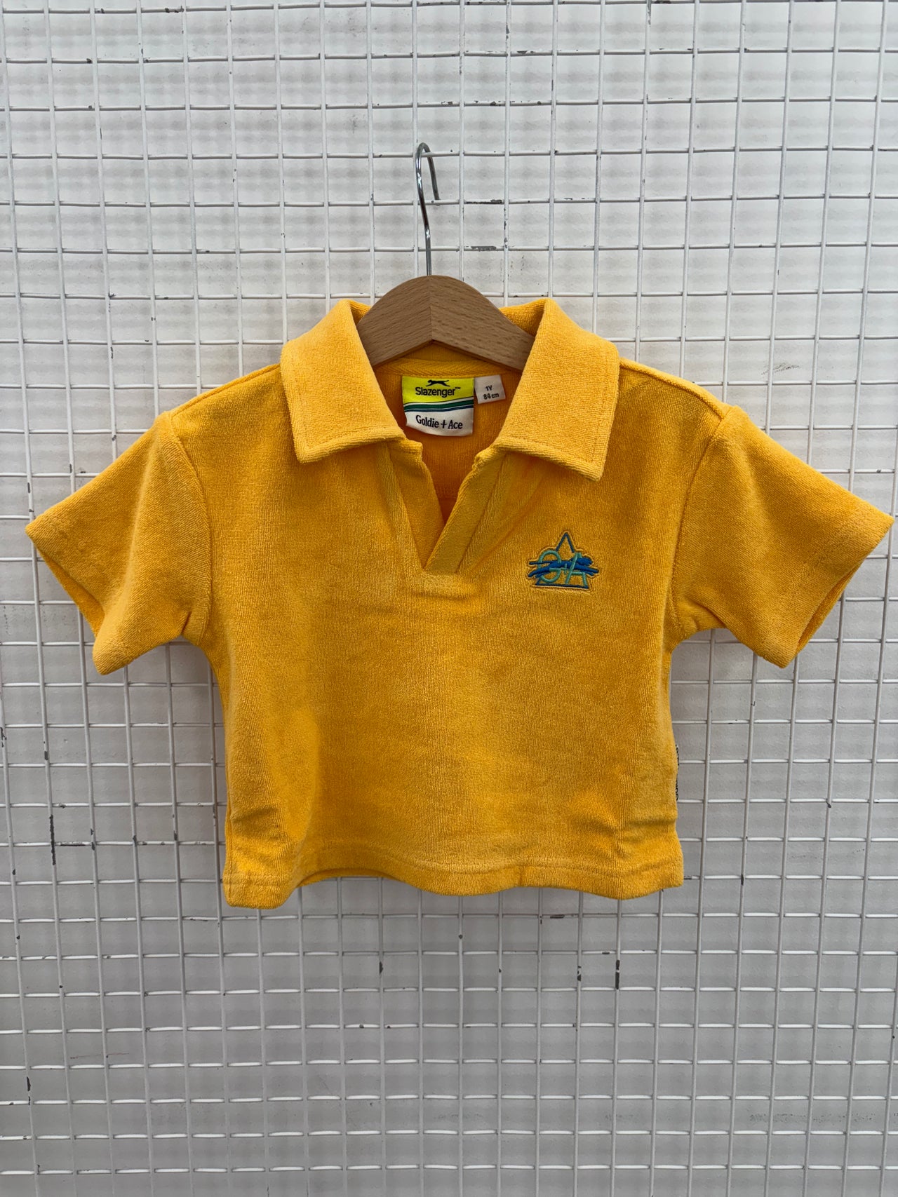 SLAZENGER TERRY TOWELLING SHIRT - GOLD