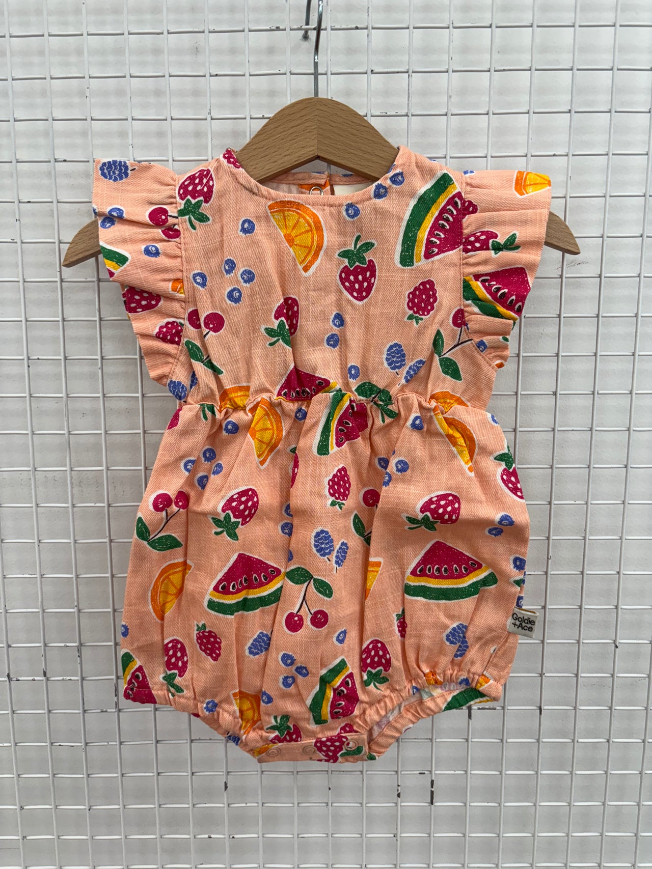 LANI LINEN ROMPER - FRUIT SALAD