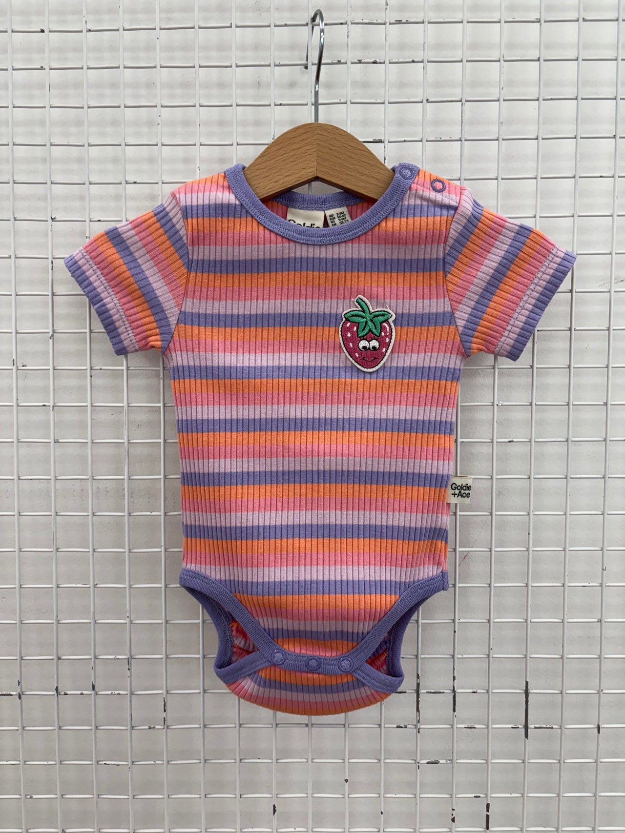 SHORT SLEEVE RIB BODYSUIT - TUTTI FRUTTI