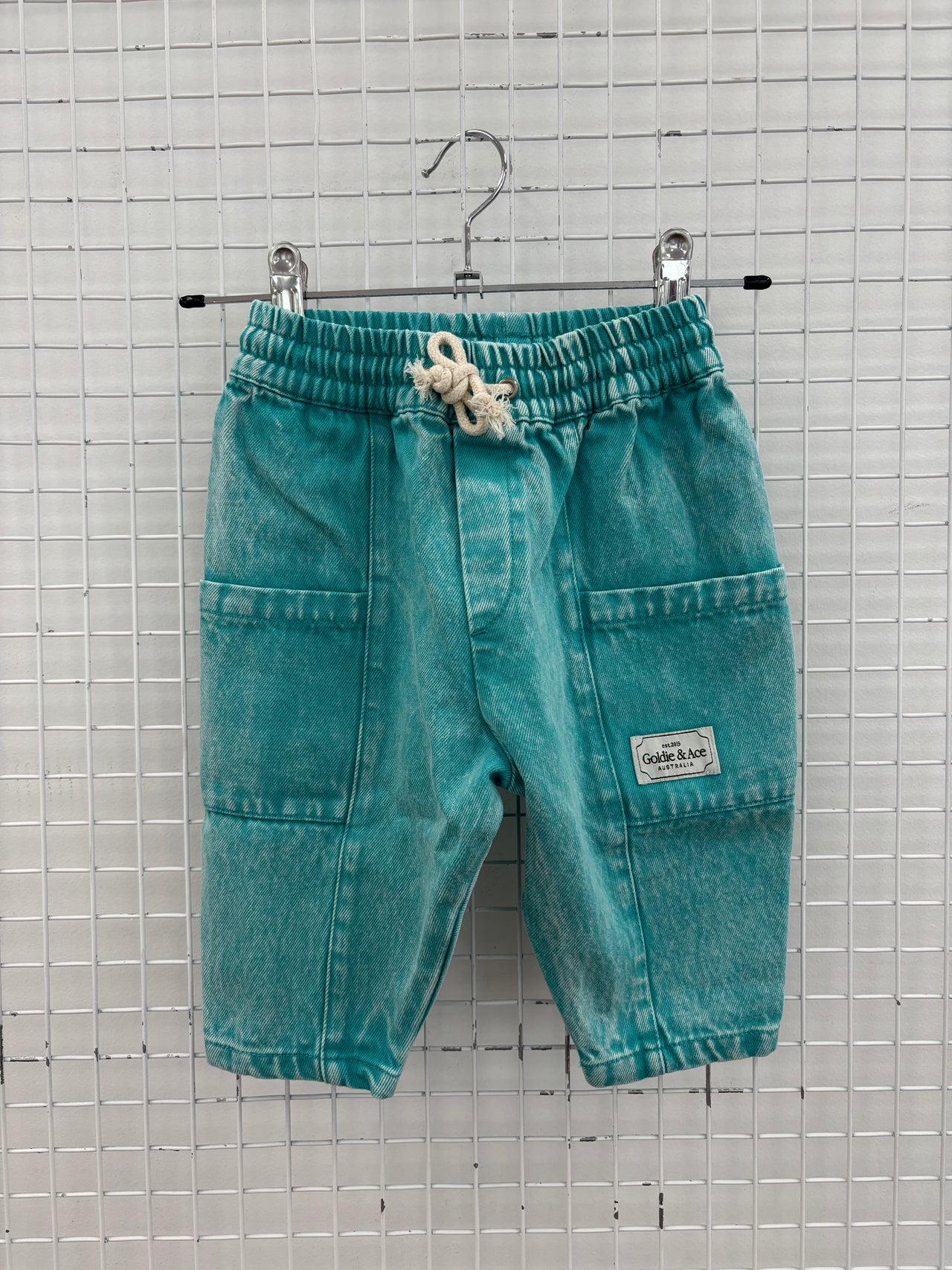 KIT DENIM PANT TURQUOISE - 6-12M