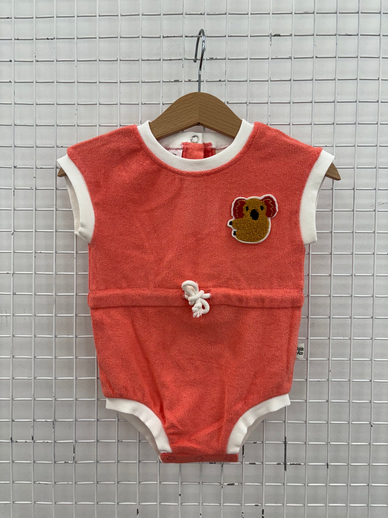 KOALA TERRY TOWELLING ROMPER - MELON