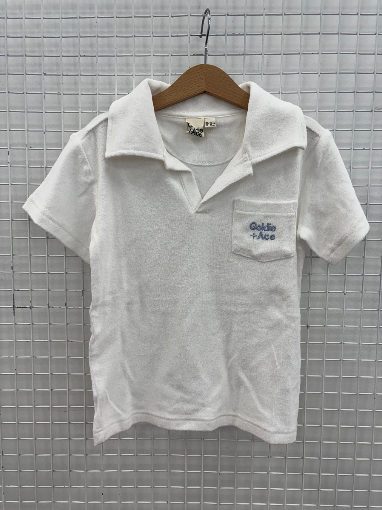 TERRY TOWELLING POLO SHIRT - IVORY