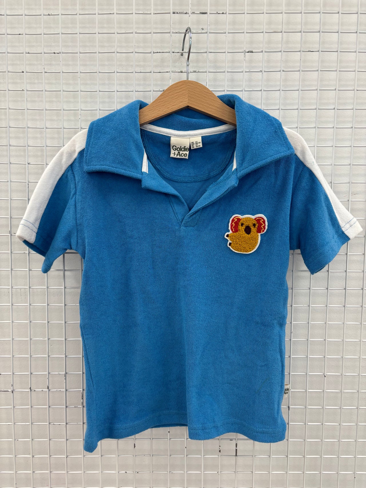 KOALA TERRY TOWELLING POLO SHIRT - BLUE