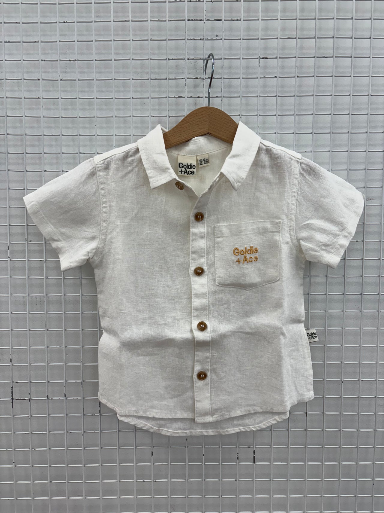 LINEN SHIRT IVORY - 1Y