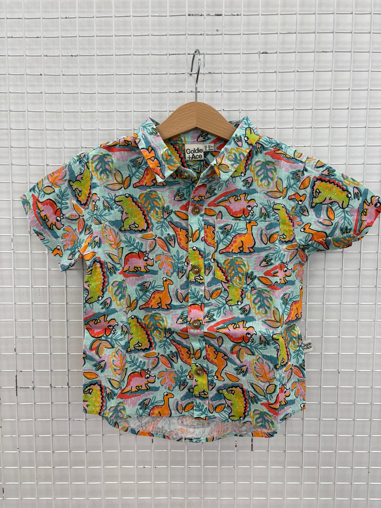 LINEN SHIRT - DINO JUNGLE