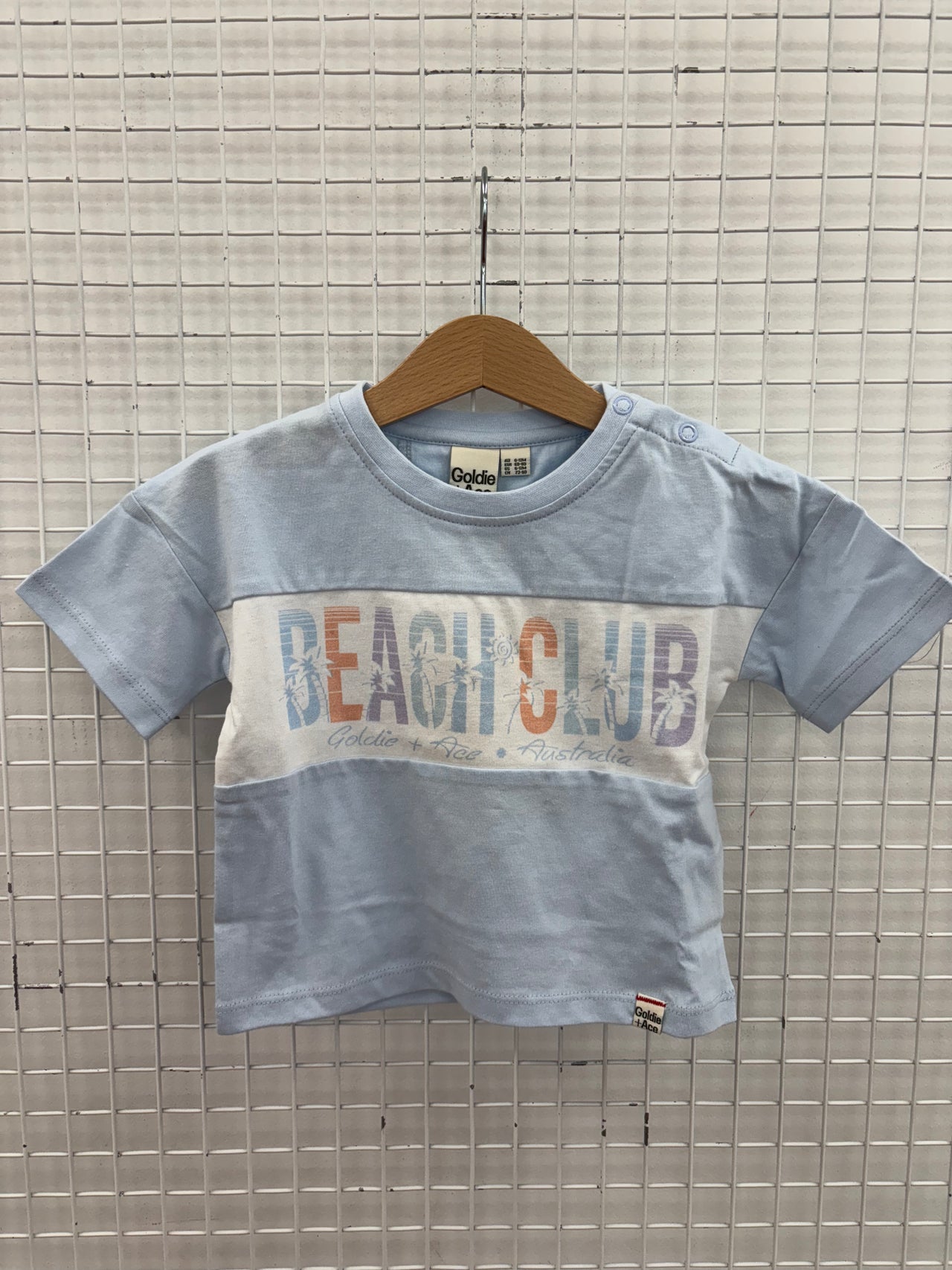 BEACH CLUB T-SHIRT - BABY BLUE