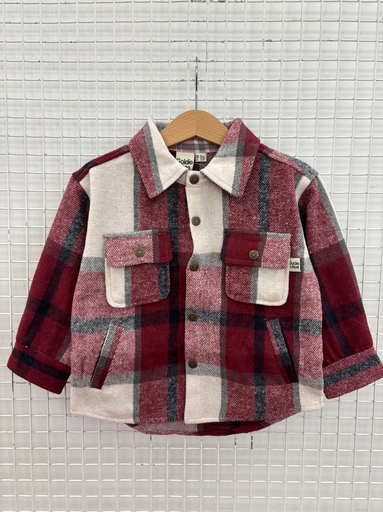 CHECK SHIRT - BRICK/NAVY