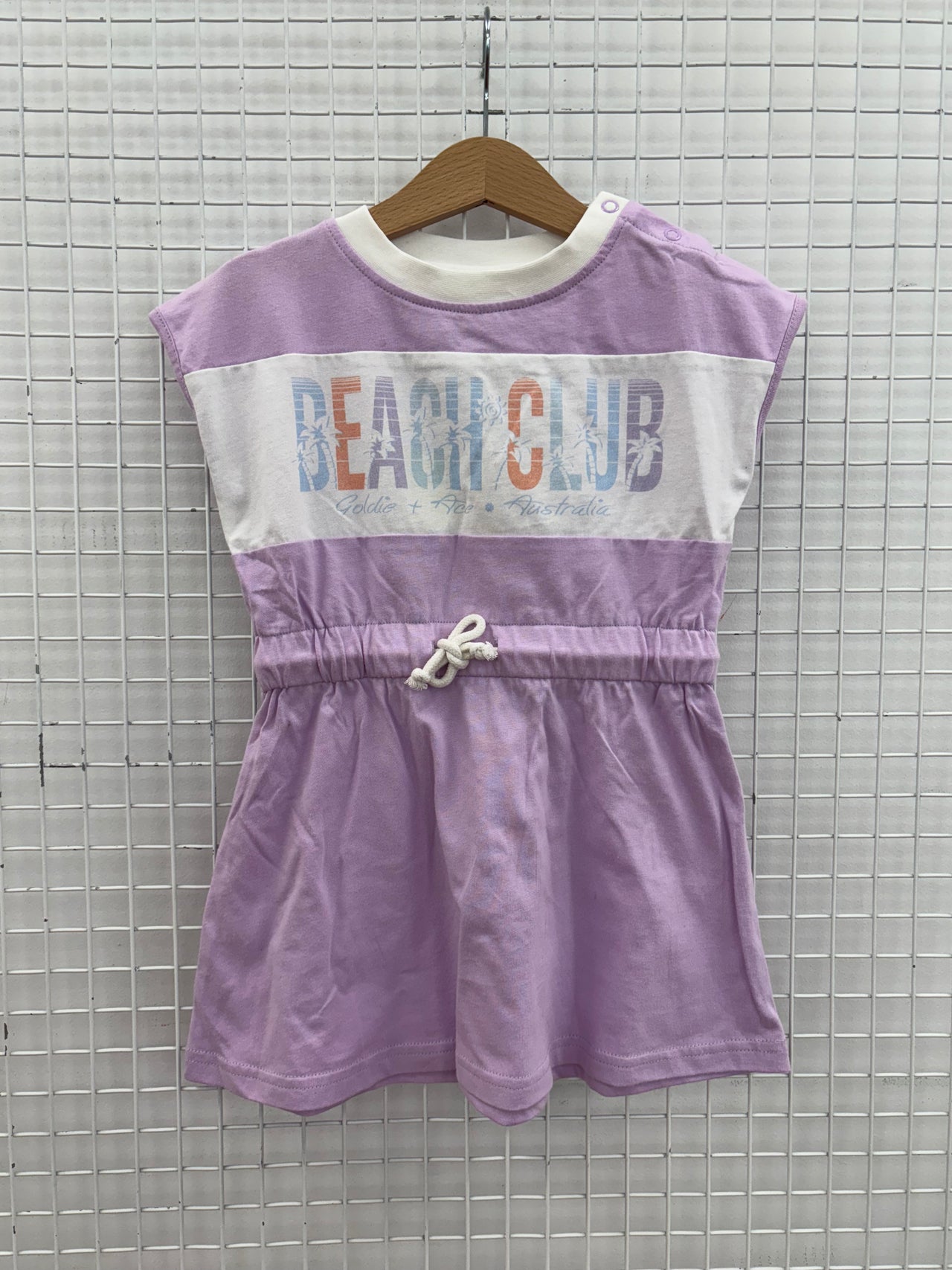 BEACH CLUB TIE DRESS LILAC - 2Y