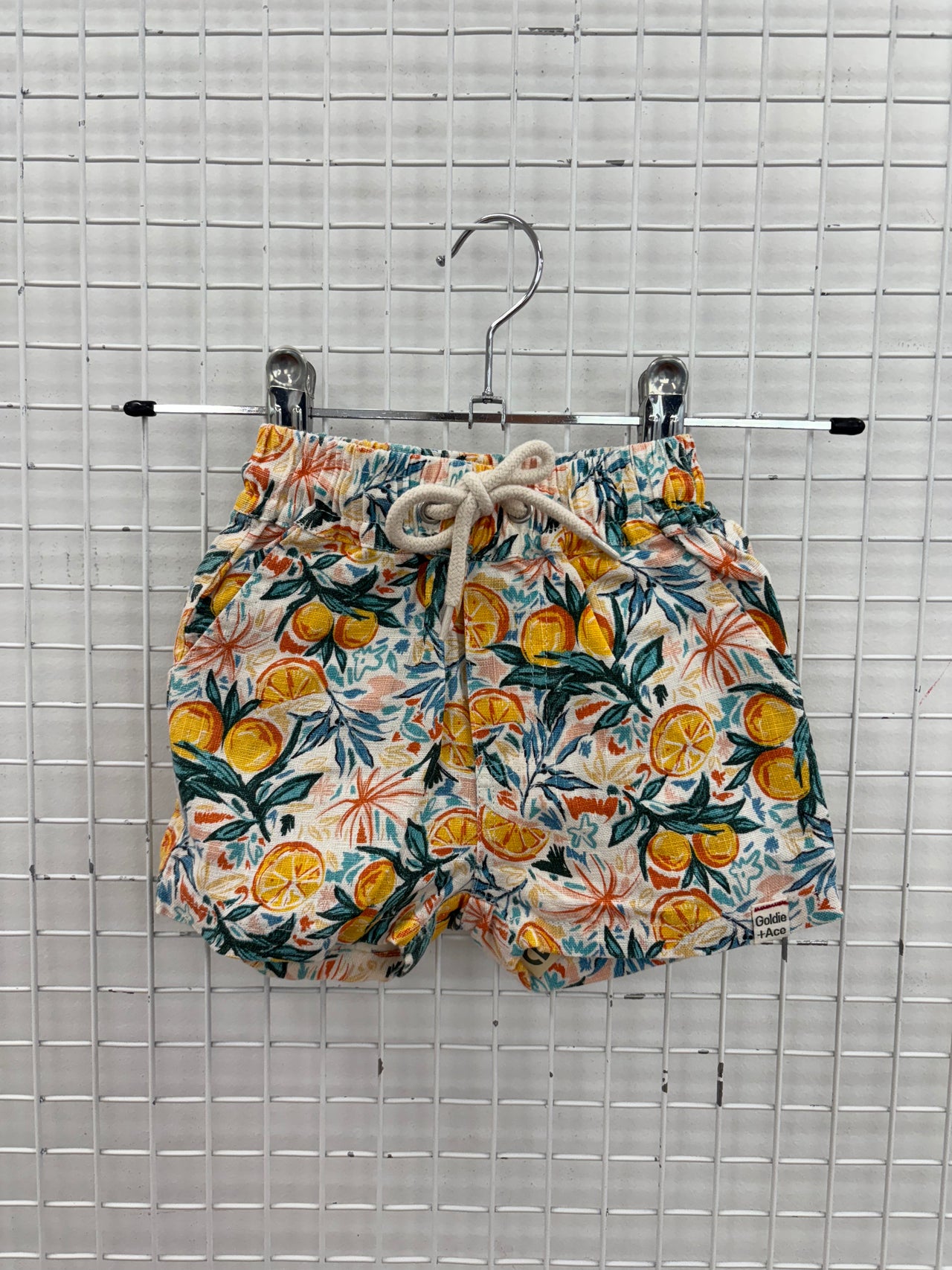 LINEN SHORTS ORANGE ORCHARD - 3-6M