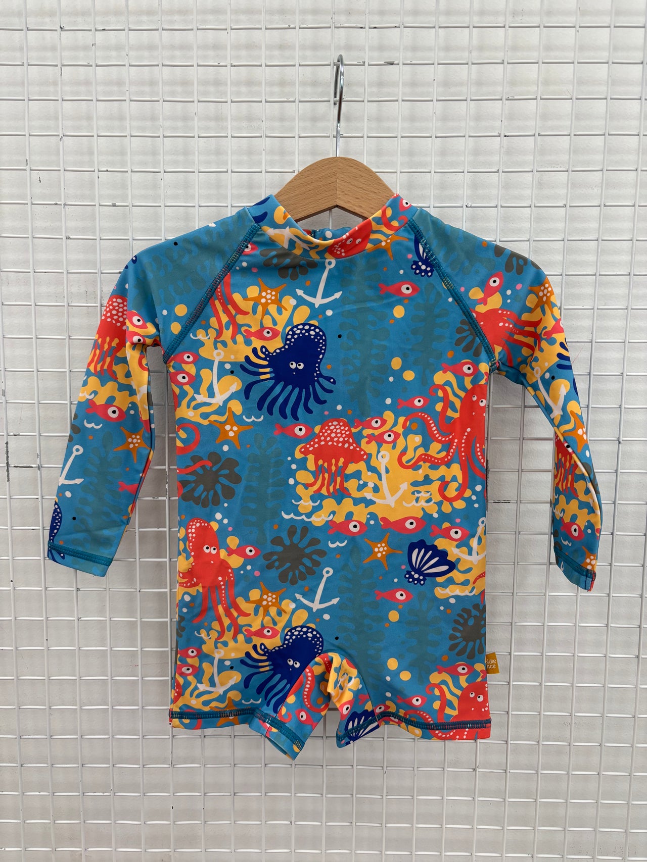 SEA PARTY SHORT LEG SWIMSUIT - 3-6M