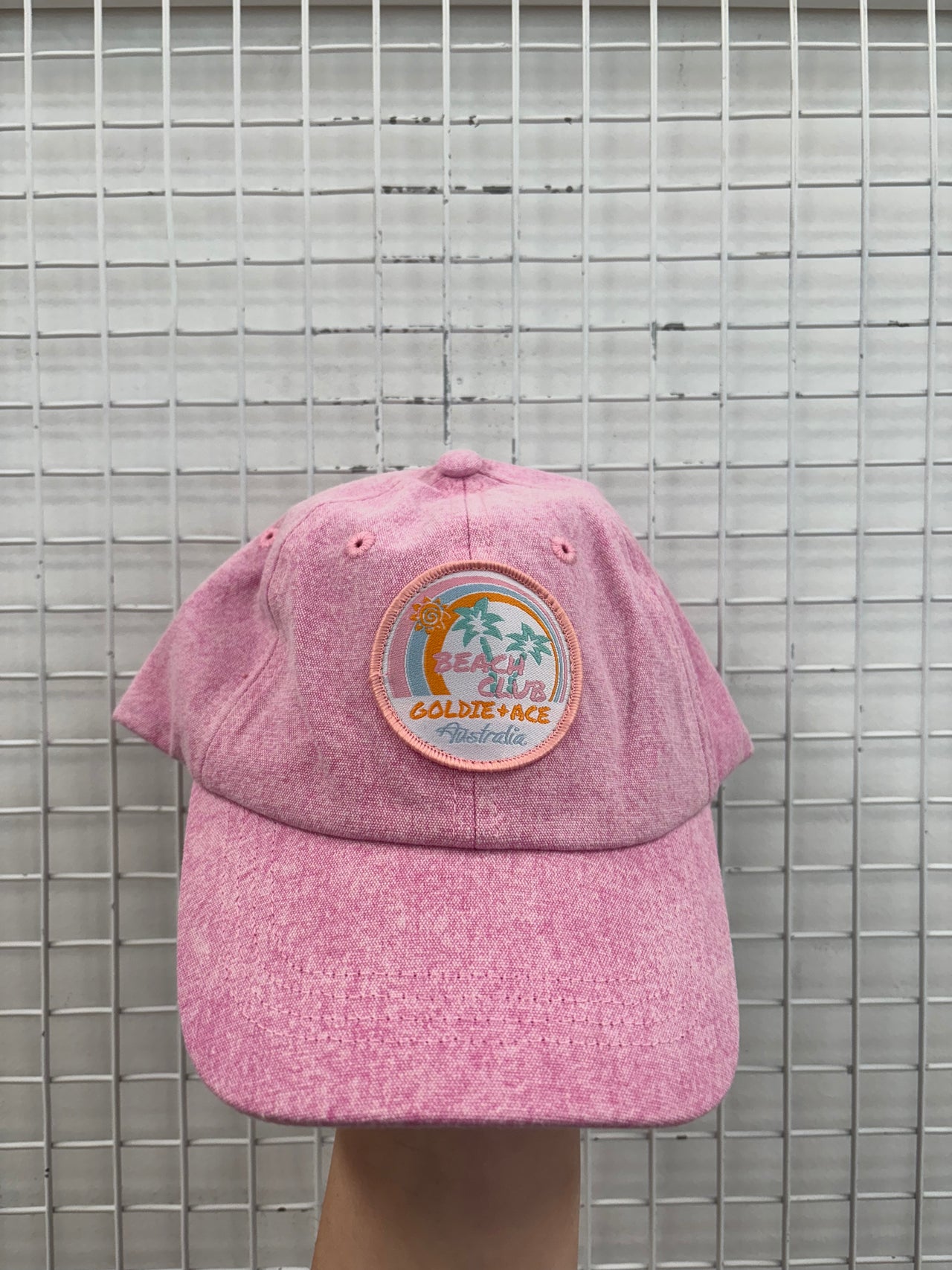 BEACH CLUB DENIM CAP BUBBLEGUM - 1-3Y