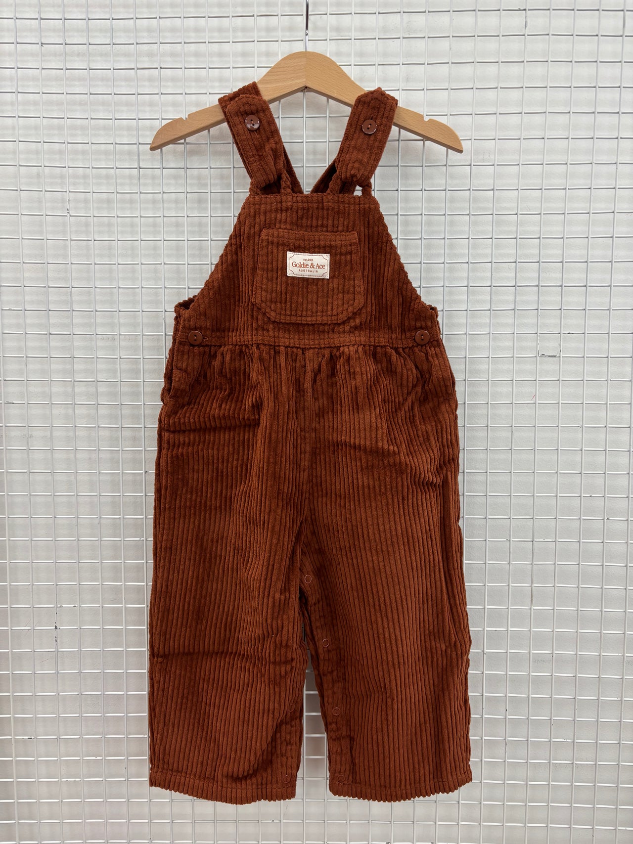 SAMMY CORDUROY OVERALLS - CHOCOLATE