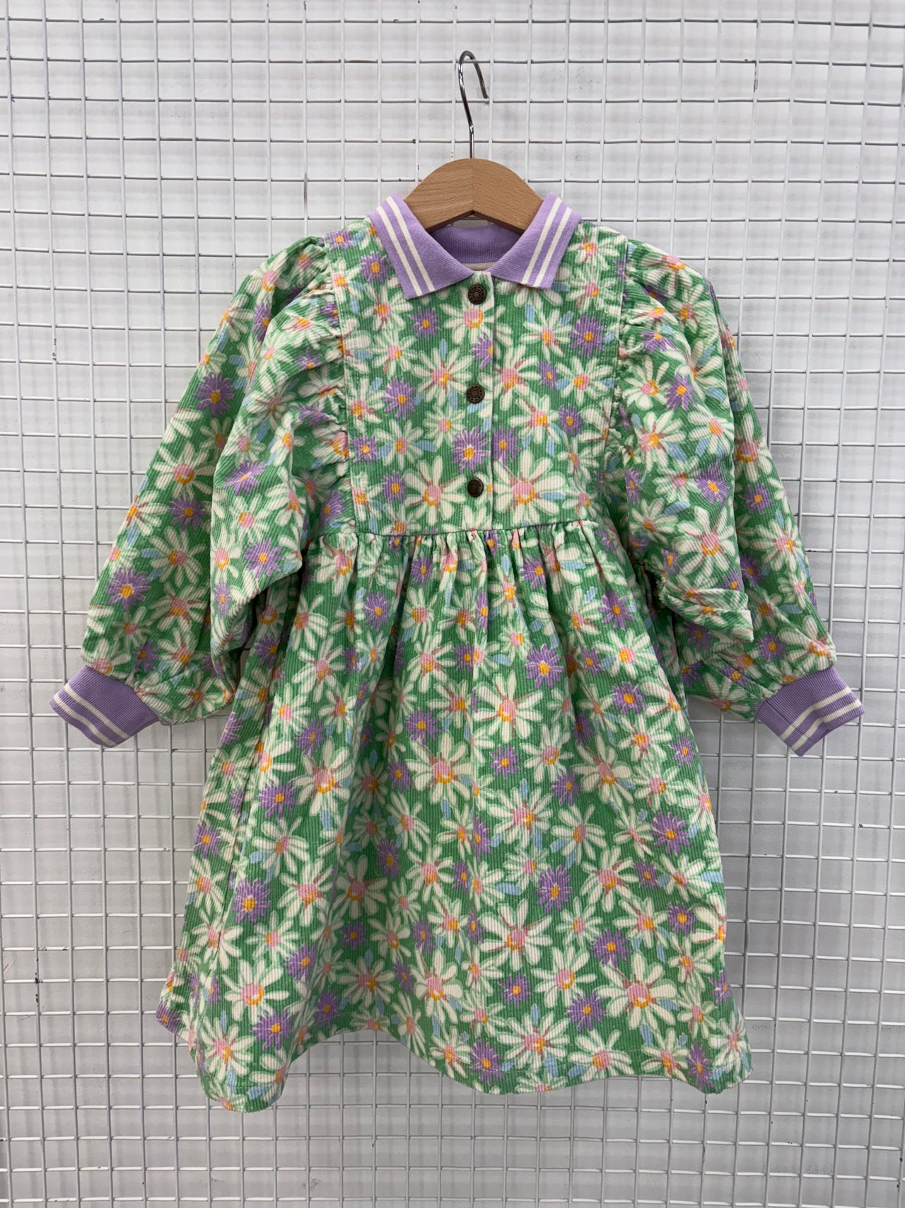 RELAXED SHIRT DRESS - DAISY GARDEN